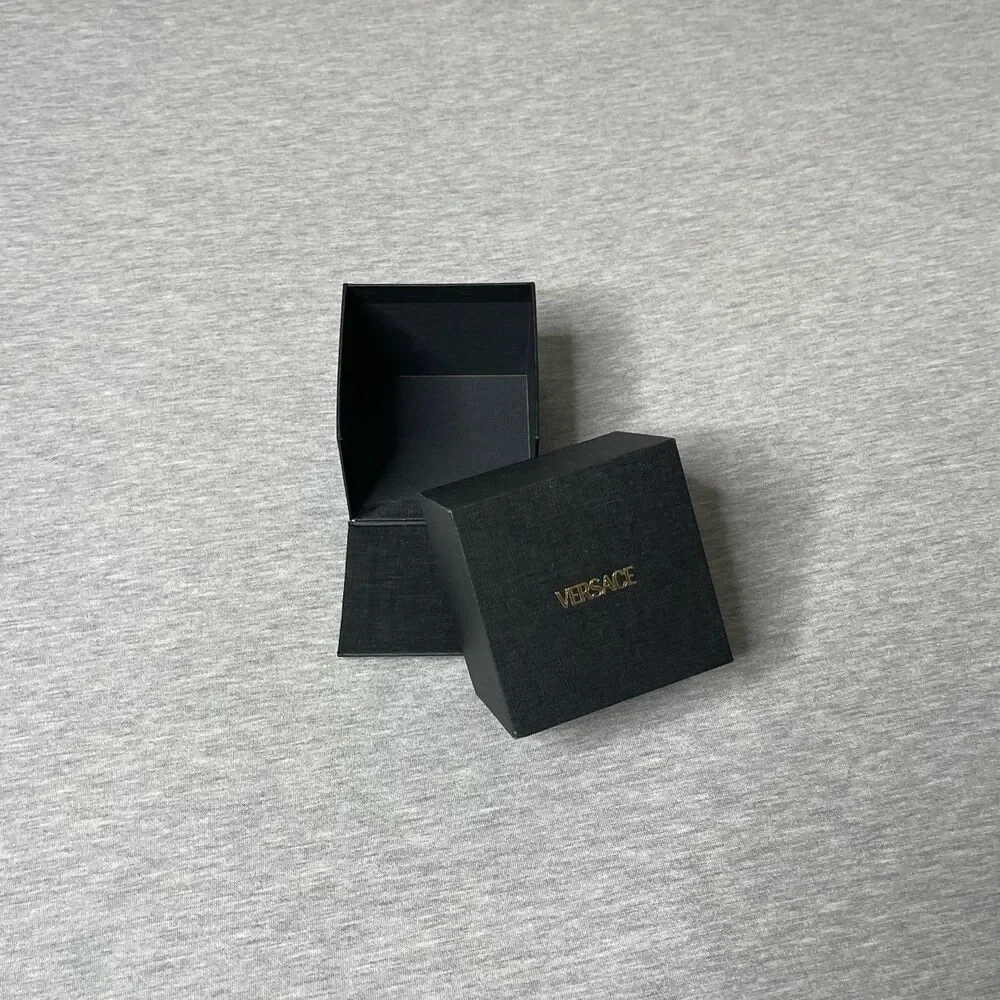Versace Black 3.5” x 3.5” Jewelry Necklace, Watch & Bracelet Gift Box